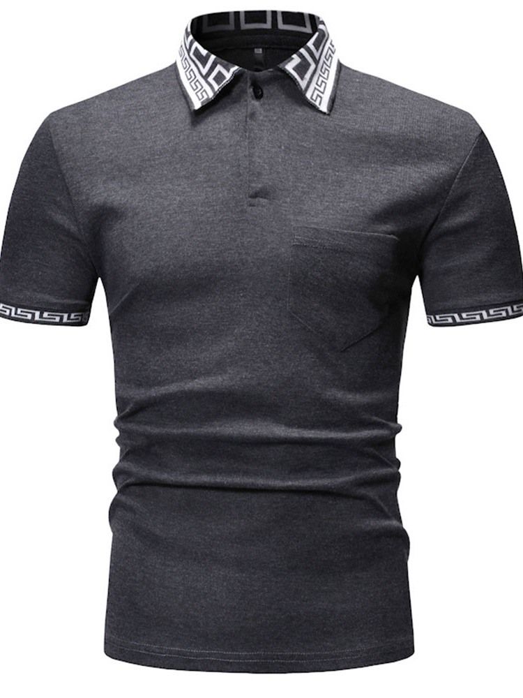 Lässiges Herren-poloshirt Mit Print