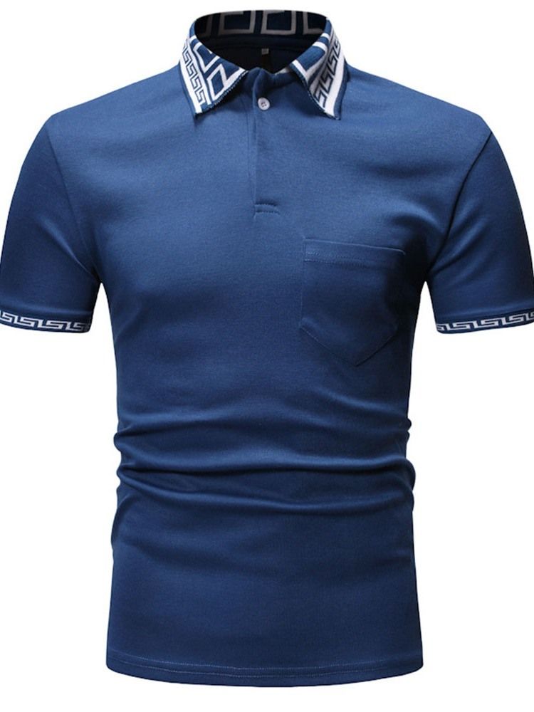 Lässiges Herren-poloshirt Mit Print