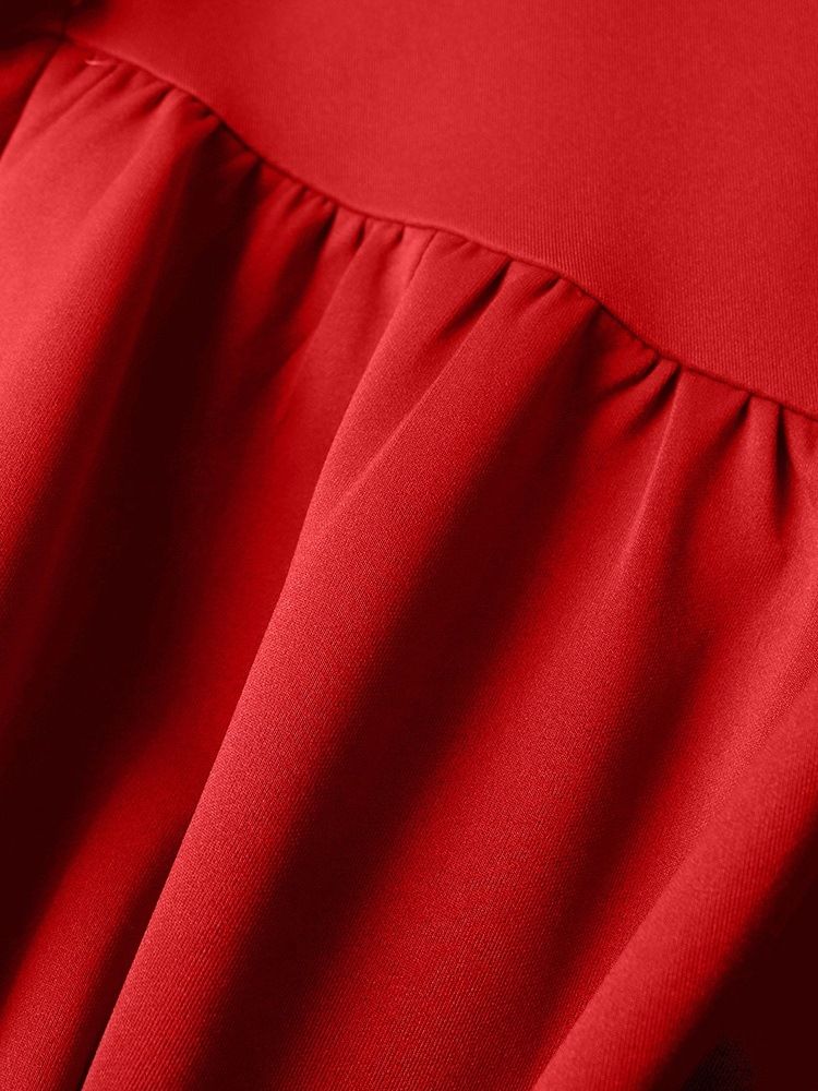 Ärmelloses Asymmetrisches Schlichtes Kleid Mit Rundhalsausschnitt Für Damen