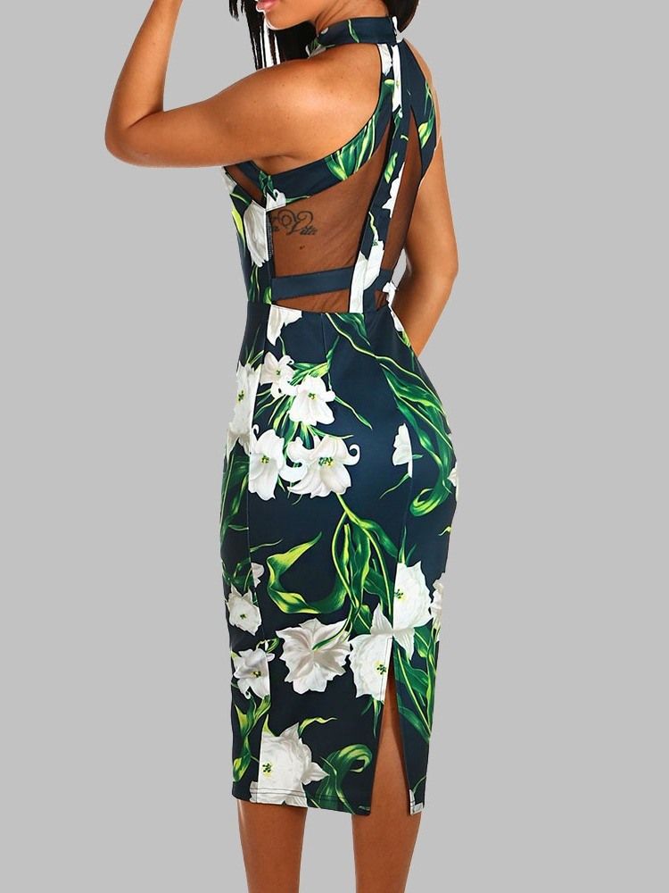 Ärmelloses Print-sommerkleid Für Damen