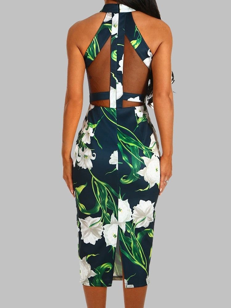 Ärmelloses Print-sommerkleid Für Damen