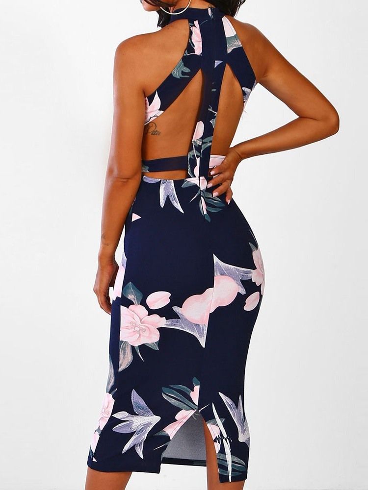 Ärmelloses Print-sommerkleid Für Damen